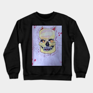 Skull Kitty ;3 Crewneck Sweatshirt